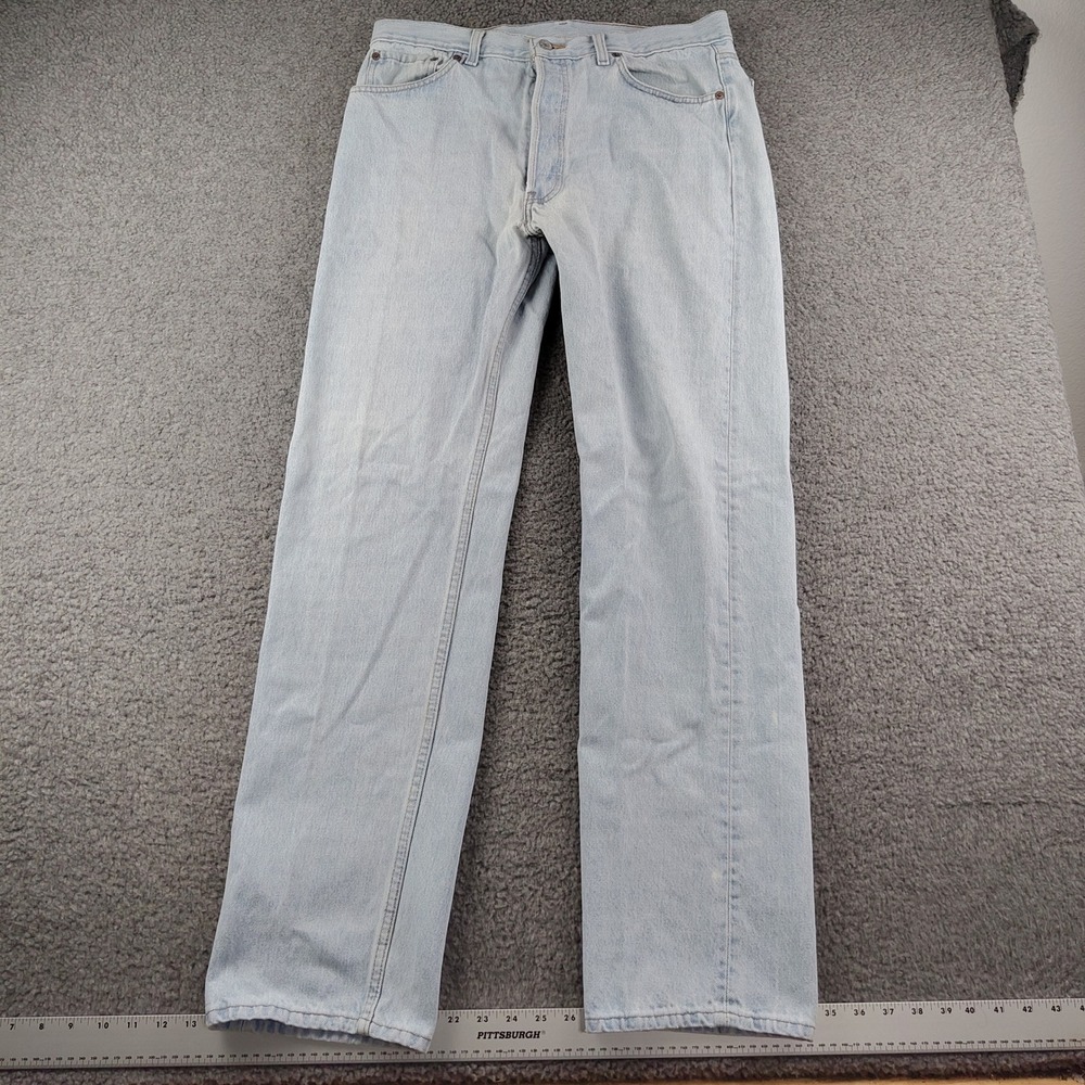 VTG Levis 501XX Jeans Mens 33x33 Straight Leg Light Wash Denim 100% Cotton